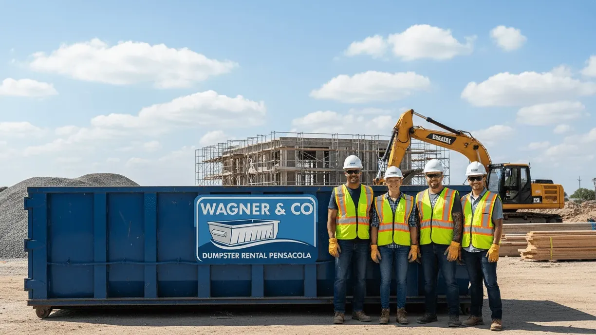 Construction debris disposal in northwest Florida — jobsite container taking mixed C and D waste Construction debris disposal in northwest Florida — jobsite container taking mixed C and D waste