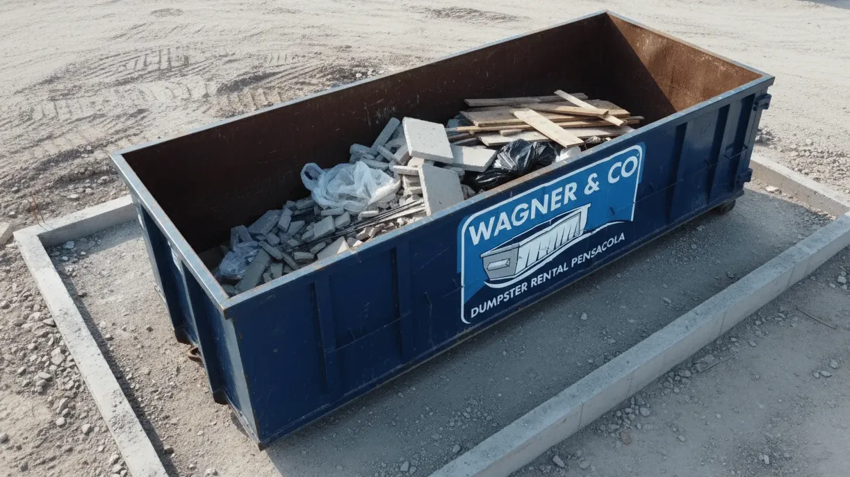 Roll-off dumpster delivery serving Cantonment, Florida from Pensacola Roll-off dumpster delivery serving Cantonment, Florida from Pensacola