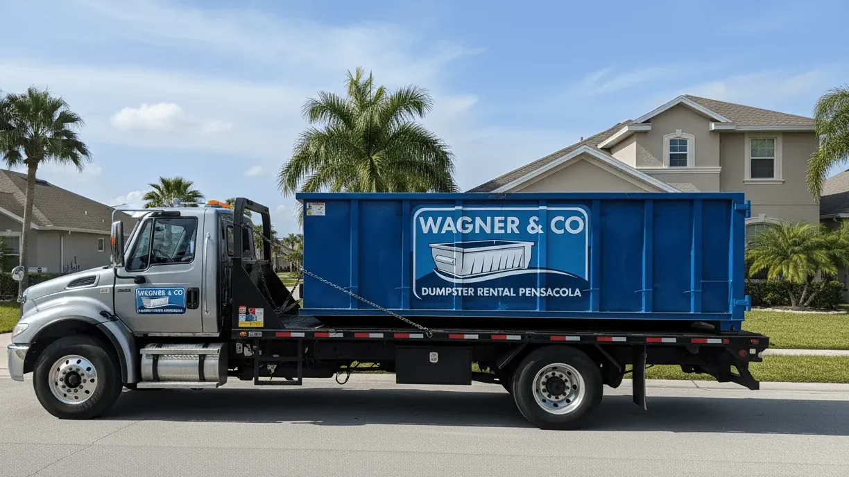 Roll-off dumpster delivery serving Century, Florida from Pensacola Roll-off dumpster delivery serving Century, Florida from Pensacola