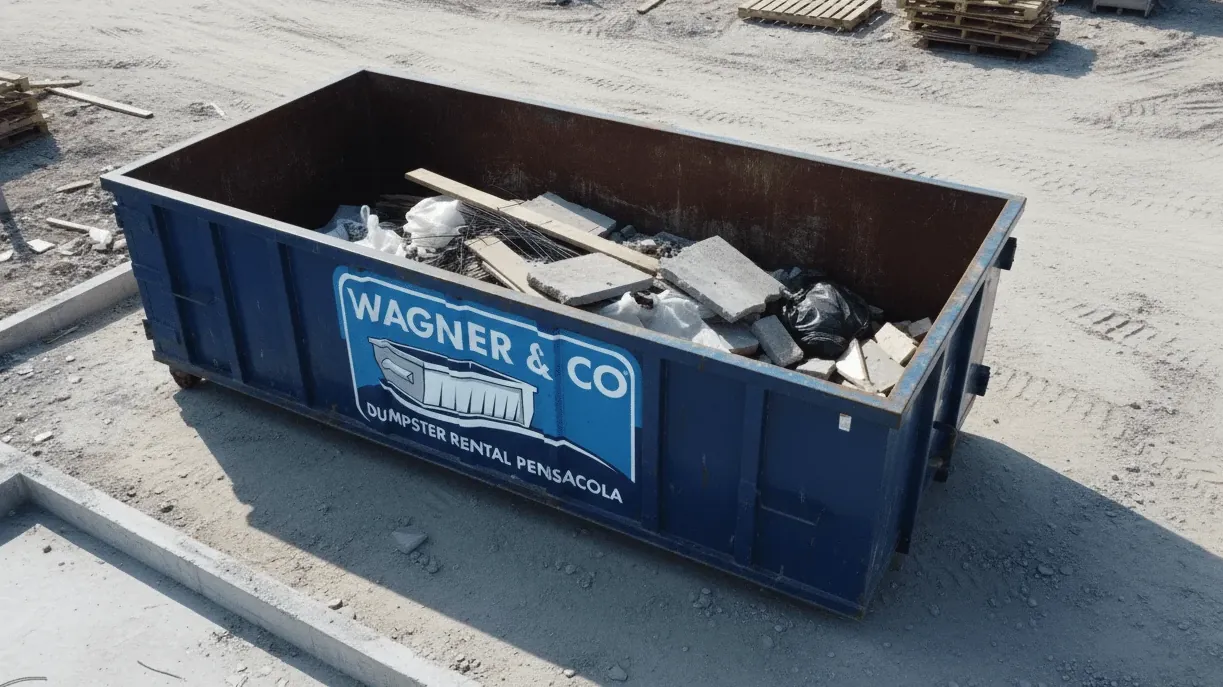 Roll-off dumpster delivery serving Molino, Florida from Pensacola Roll-off dumpster delivery serving Molino, Florida from Pensacola